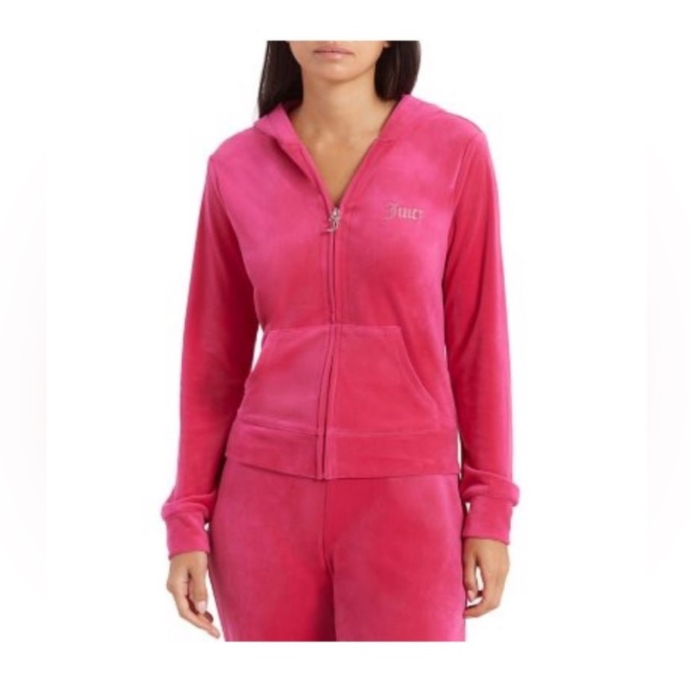 New Women’s Pink Juicy Couture Velour Jacket Size Large